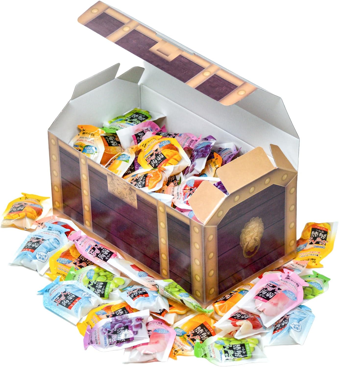 オリヒロ ぷるんと蒟蒻ゼリー 詰め合わせ 宝箱入り 8種類 960g 大容量 ローカロリー パウチ