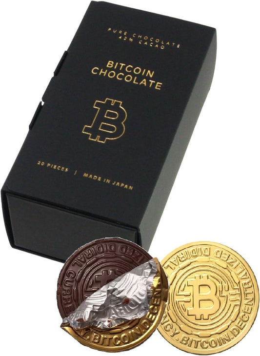 ビットコイン チョコレート 20枚入り コインチョコ 金貨チョコ 純チョコレート ギフト 日本製