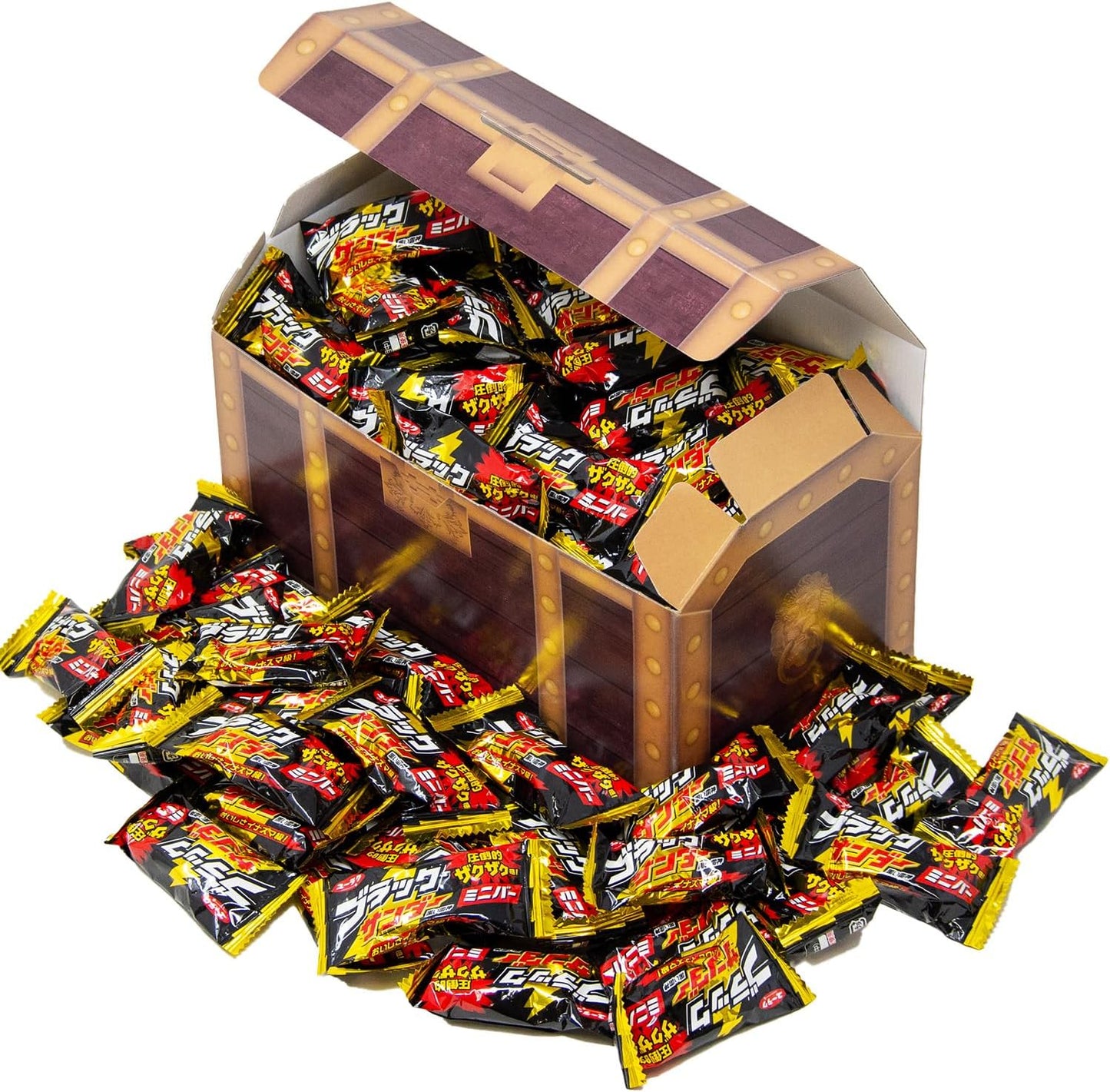 ブラックサンダー 黒い雷神 ミニバー 900g 宝箱入り チョコレート詰め合わせ ギフト プレゼント ホワイトデーの贈り物にも お返し